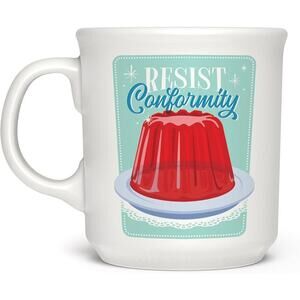 Genuine Fred 16 oz Ceramic Coffee Mug Jello Mold Resist Conformity New